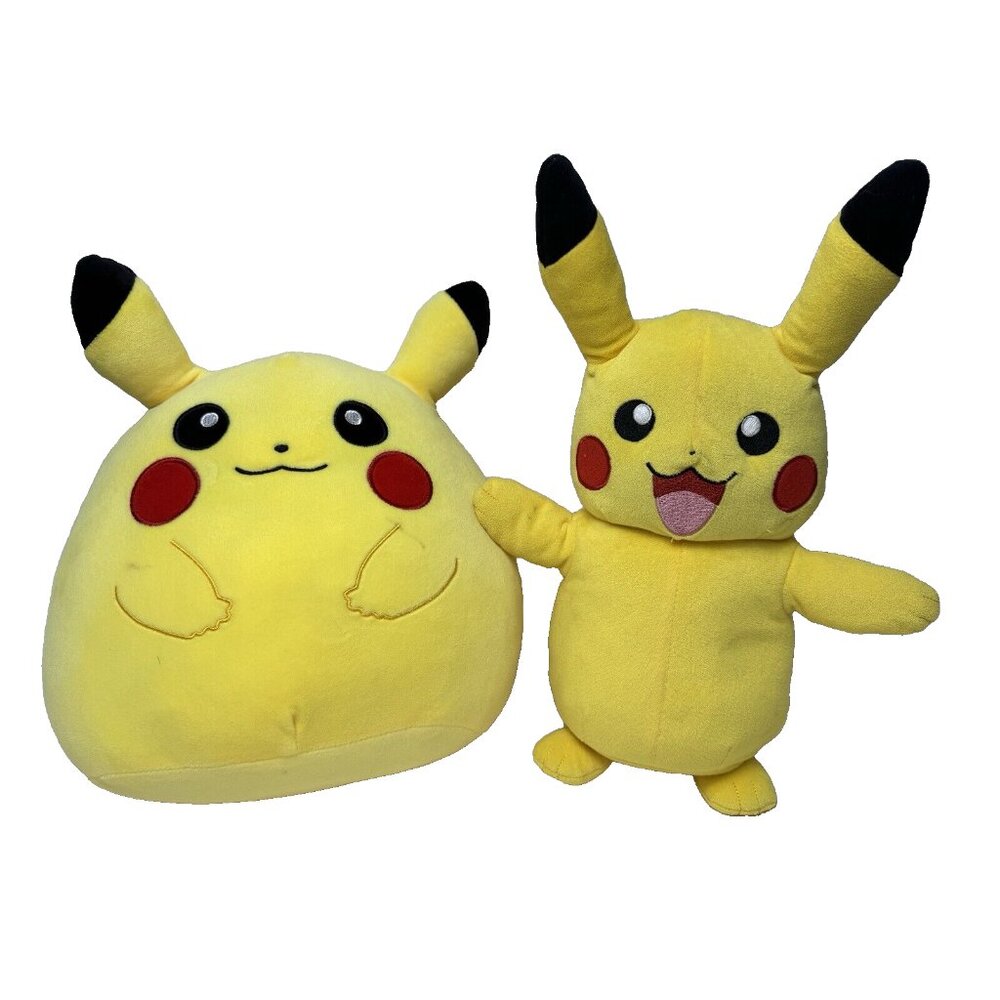 Pokemon Pikachu Plush Stuffed Animals Lot of 2 Talking Lights Up (READ DESCR!)